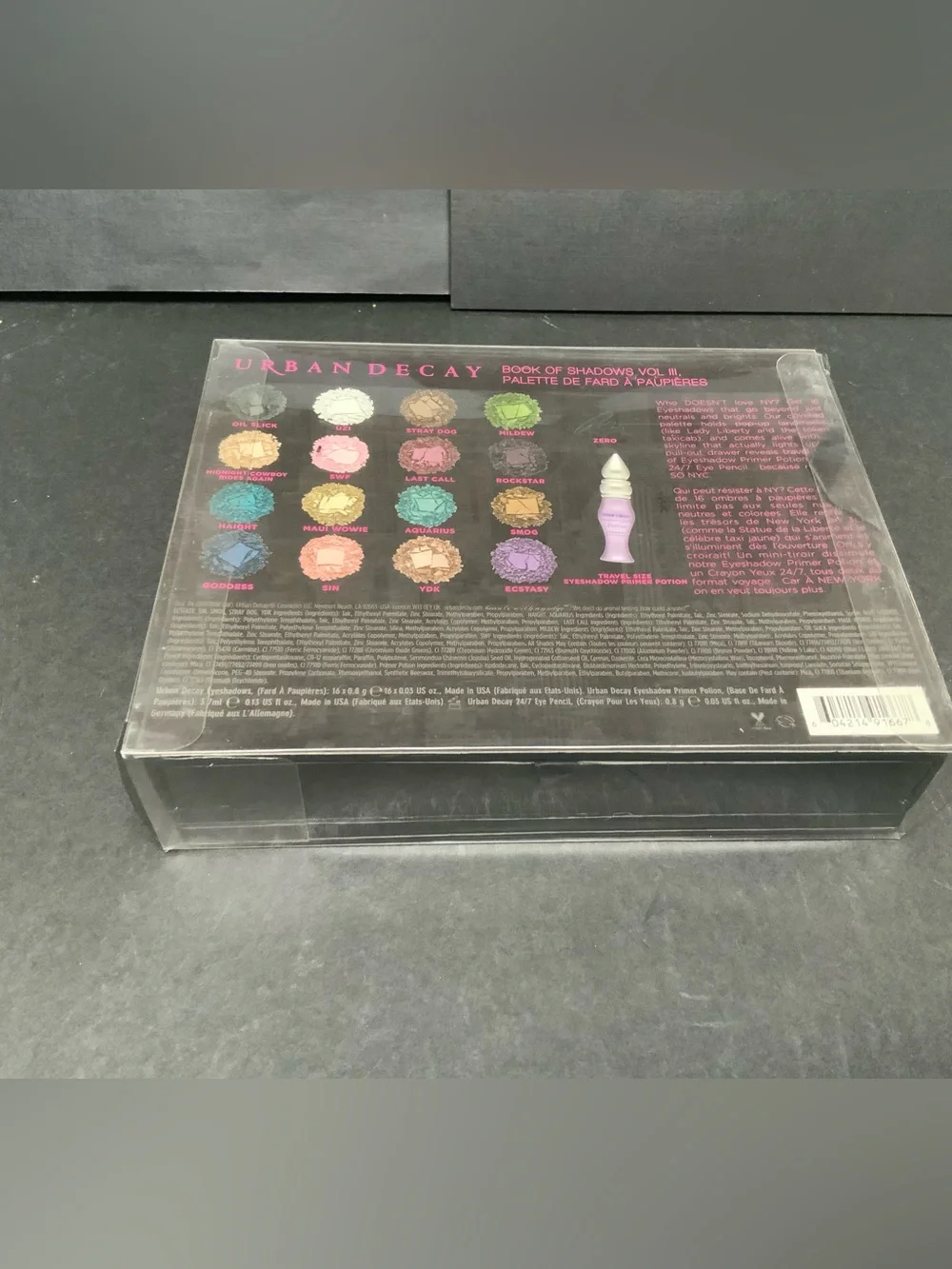 Vintage URBAN DECAY Book of Shadows Vol III (UD Loves NYC) Eyeshadow Palette